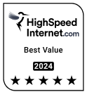HighSpeedInternet.com Best Value award 2024